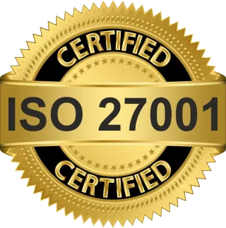 ISO 27001 Information Security Management certified