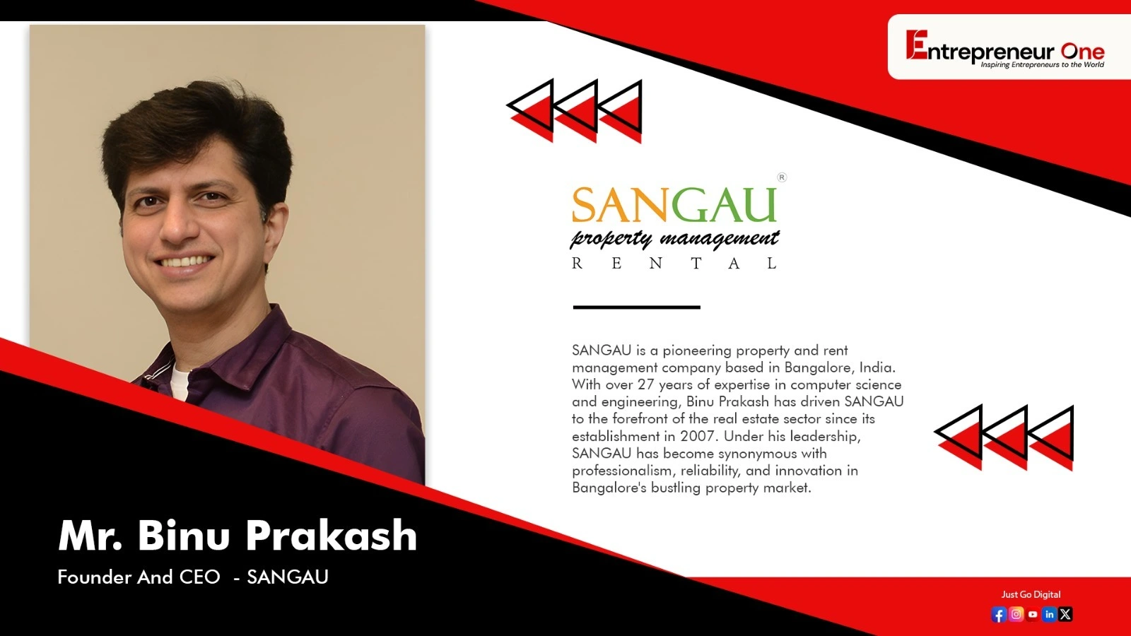 Meet Binu Prakash, The Visionary Founder and CEO behind SANGAU